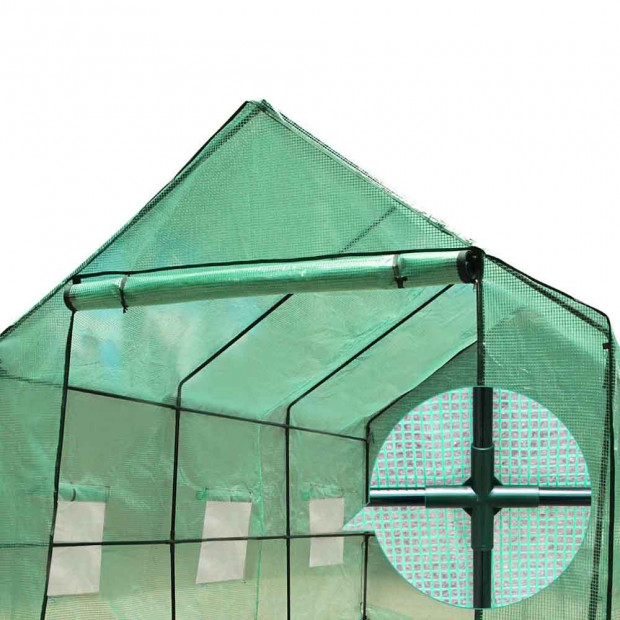 Greenhouse with Green PE Cover - 3.5M x 2M Image 5