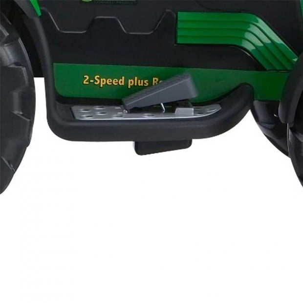 John Deere Kids Ride On 12V Ground Force Tractor with Trailer Image 2