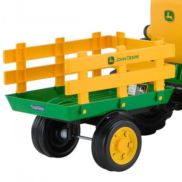 John Deere Kids Ride On 12V Ground Force Tractor with Trailer Image 3