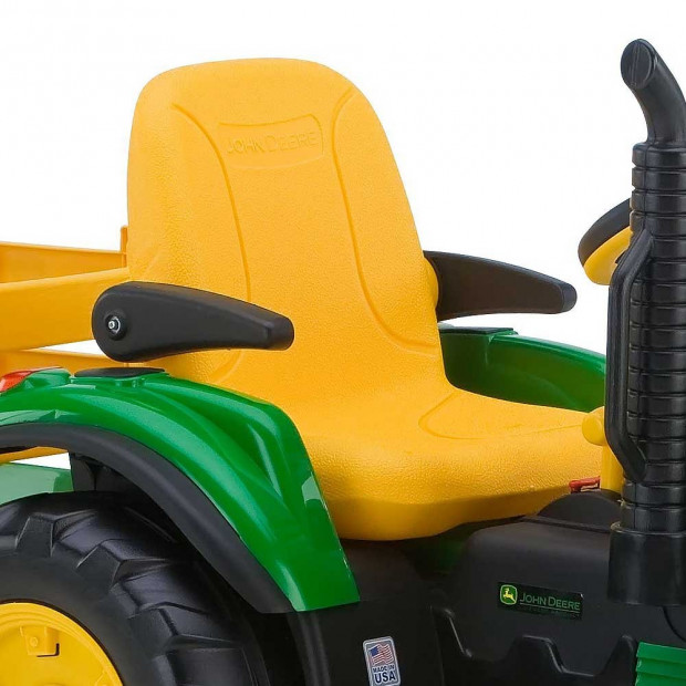 John Deere Kids Ride On 12V Ground Force Tractor with Trailer Image 4