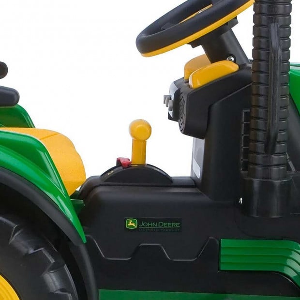John Deere Kids Ride On 12V Ground Force Tractor with Trailer Image 6