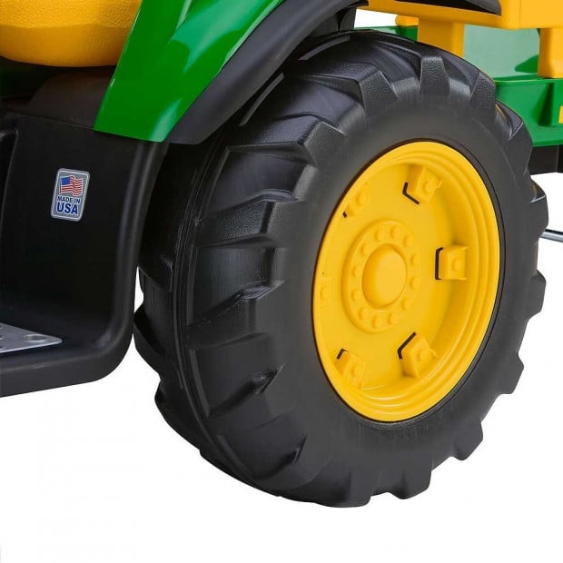 John Deere Kids Ride On 12V Ground Force Tractor with Trailer Image 7
