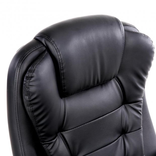 8 Point Massage Executive PU Leather Office Chair Black Image 7