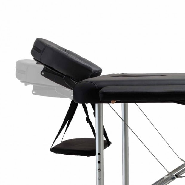 75cm Professional Aluminium Portable Massage Table - Black Image 6