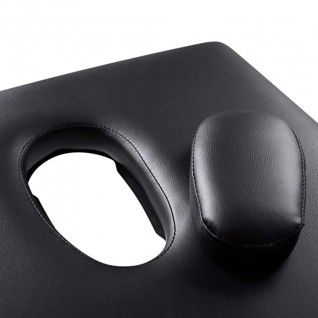 Portable Aluminium 3 Fold Massage Table Chair Bed Black 80cm Image 6