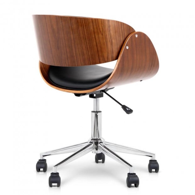 Faux Leather Curved Office Chair Image 7