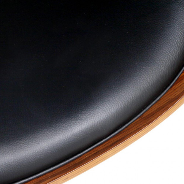 Faux Leather Curved Office Chair Image 5