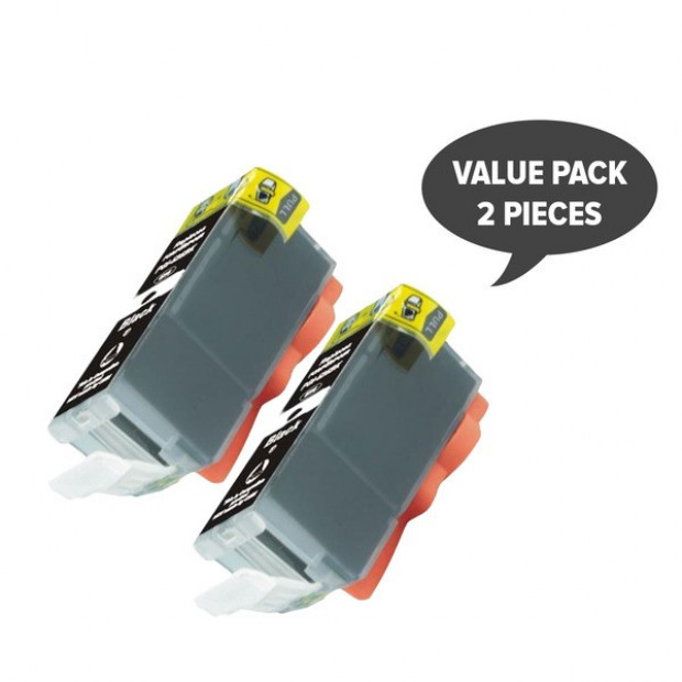 2x Pigment Black Inkjet Cartridge to Suit Canon PGI-525