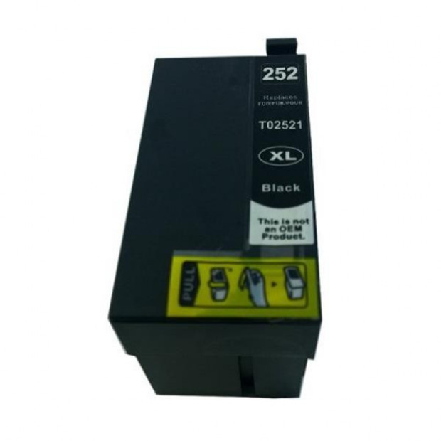 Suit Epson. 252XL Black Premium Compatible Inkjet Cartridge Image 1