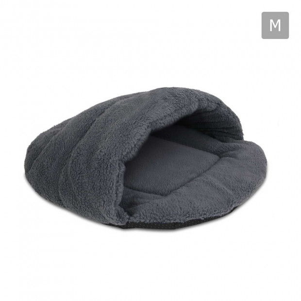 Cave Style Pet Bed Grey -Medium