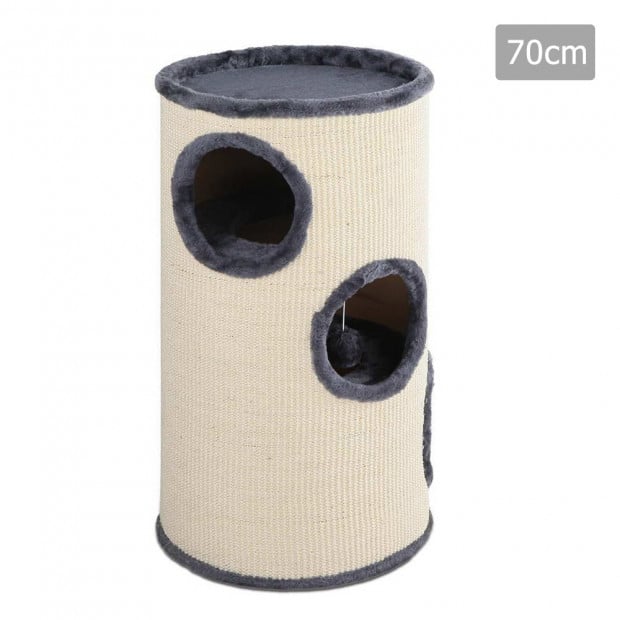 Soft Plush Cat Scratcher Condo - 3 Level -70CM