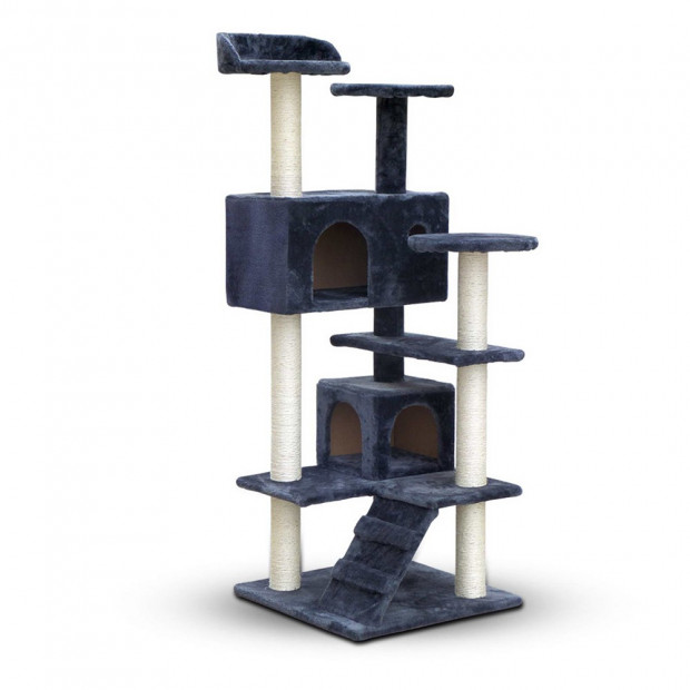 Cat Scratching Post Tree House Condo 134cm Grey