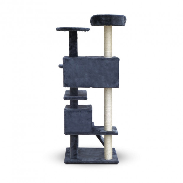 Cat Scratching Post Tree House Condo 134cm Grey Image 4
