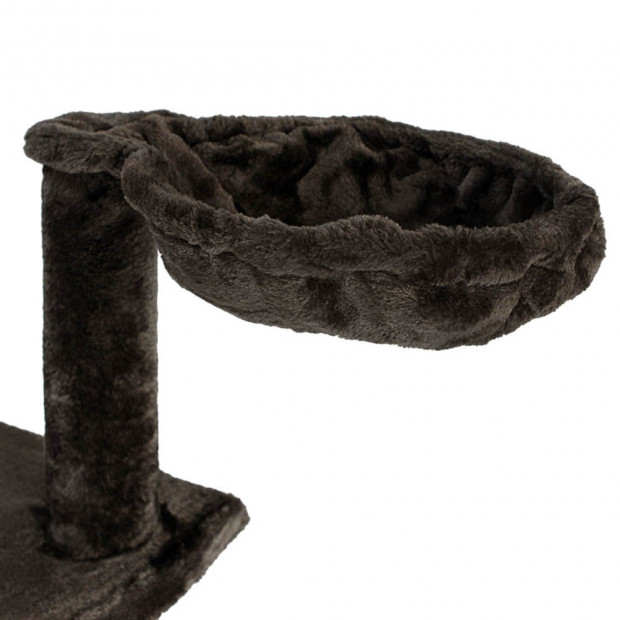 Multi Level Cat Scratching Poles Tree w/ Ladder Grey Image 8