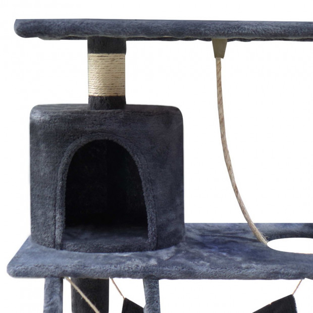 Cat Scratching Post Tree House Condo 141cm - Grey Image 7