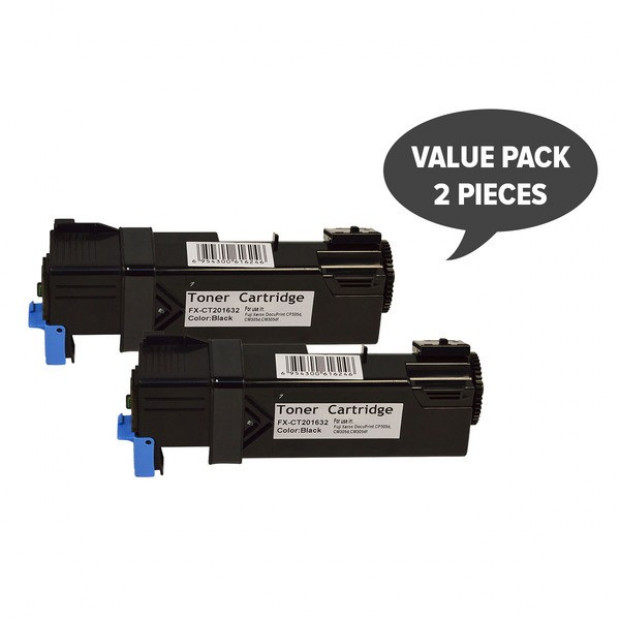 Black Generic Toner Cartridge Set of 2 to suit Xerox CT201632, CP305