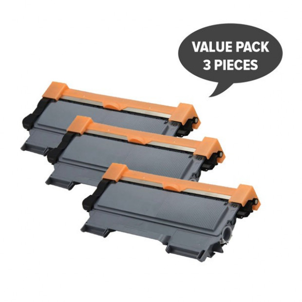 Black Generic Cartridge set of 3 to suit Brother TN-2250