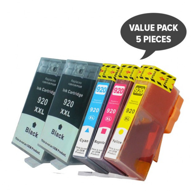 Inkjet Set PLUS Extra Black to Suit HP 920XL
