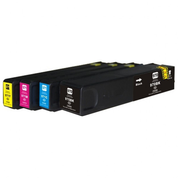 Cartridges Set to Suit HP 970XL, 971XLC, 971XLM, 971XLY
