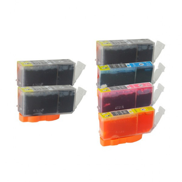 Inkjet Cartridges Set of 6 to suit Canon PGI-5, CLI-8