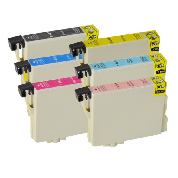 Inkjet Cartridge Set of 6 to Suit Epson T0491-T0496