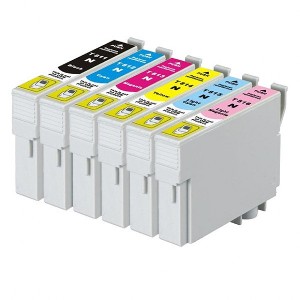 Inkjet Cartridge Set of 6 to suit Epson 81N