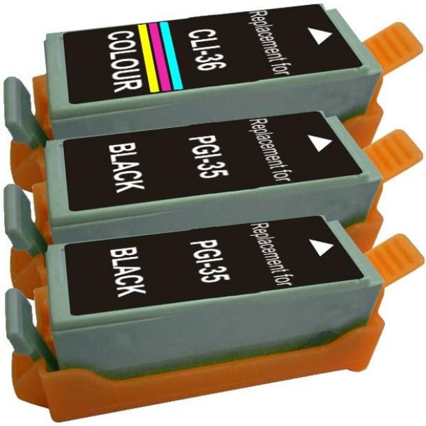 Inkjet Cartridge Set of 3 to suit Canon PGI-35, CLI-36
