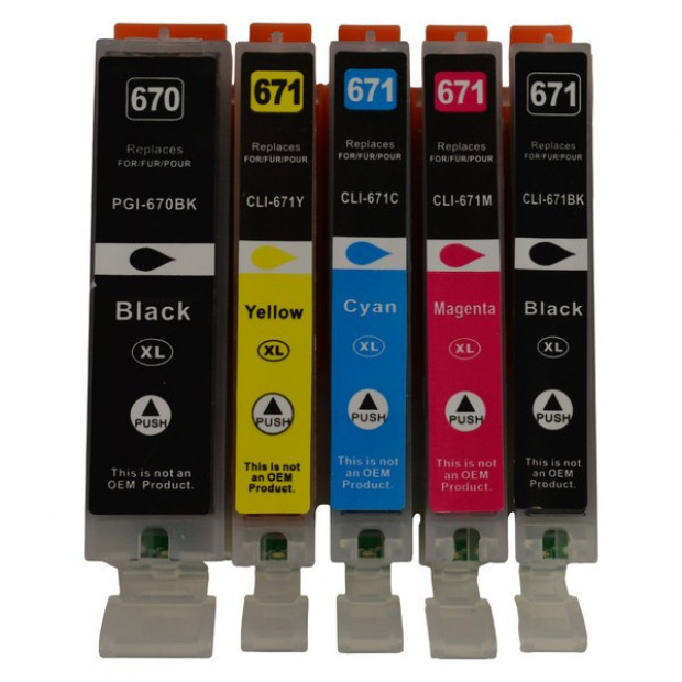 Inkjet Cartridges set to suit Canon PGI-670XL, CLI-671XL