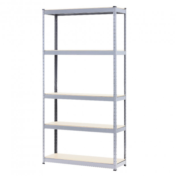 5 Shelf Storage Rack - Galvanized Steel 180x90cm
