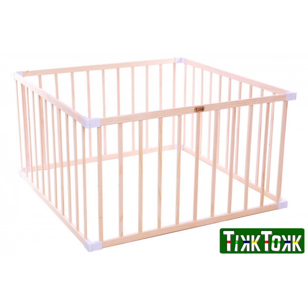 TikkTokk Little BOSS Playpen SQUARE, Natural