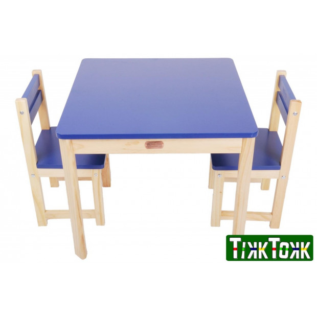 TikkTokk Little BOSS Table & Chairs Set - SQUARE Blue
