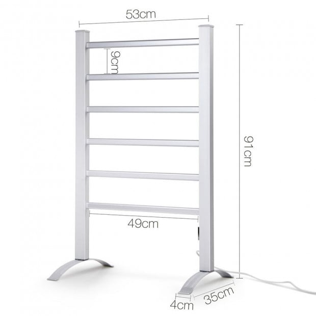 6 Rung Electric Heated Towel Rail Image 9