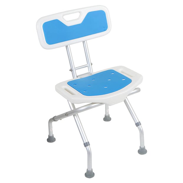 Orthonica Height-Adjustable and Foldable Aluminium Commode Shower Chair Image 2