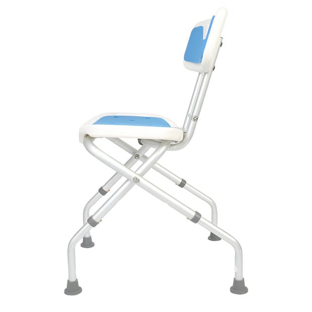 Orthonica Height-Adjustable and Foldable Aluminium Commode Shower Chair Image 3