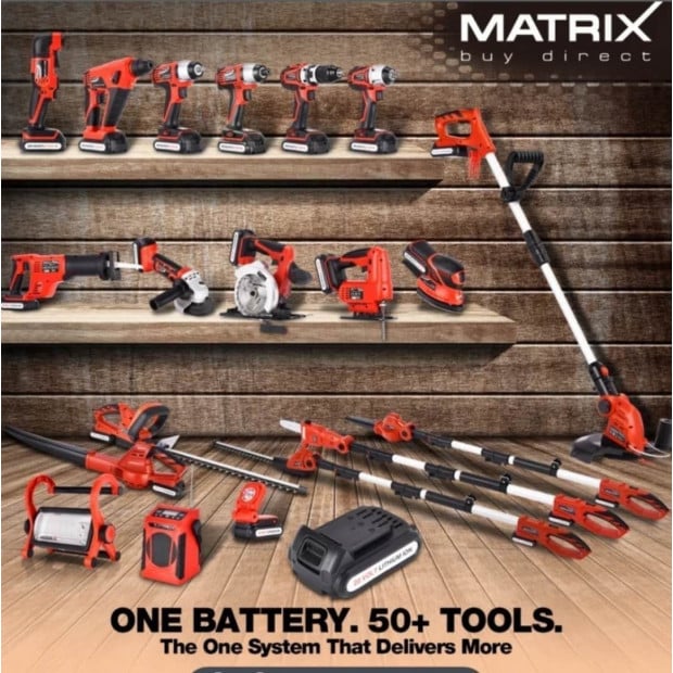 MATRIX 20V X-ONE Cordless Hedge Trimmer Kit Image 7