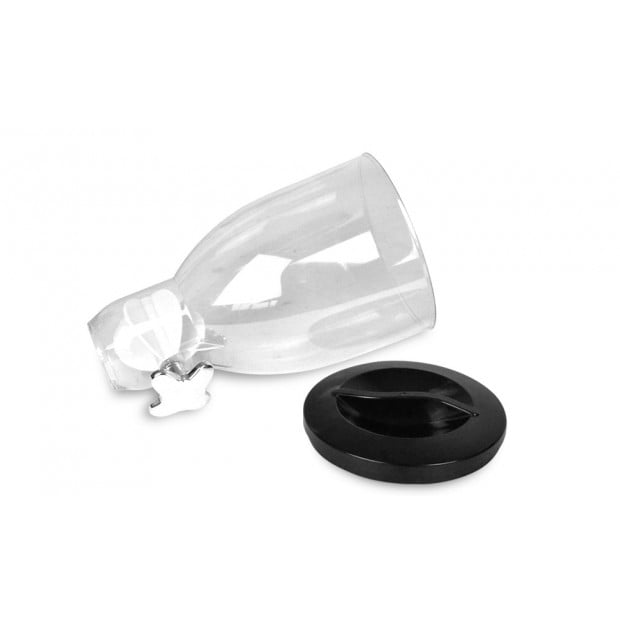 Double Cereal Dispenser Dry Food Storage Container Black Image 6