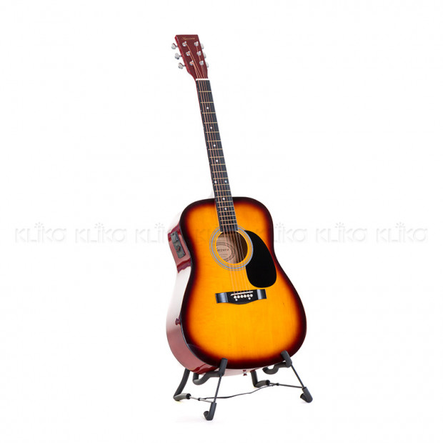Karrera 41in Acoustic Guitar with EQ Band - Sunburst