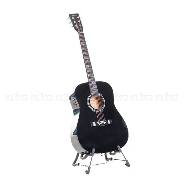 Karrera 41in Acoustic Guitar with EQ Band - Black