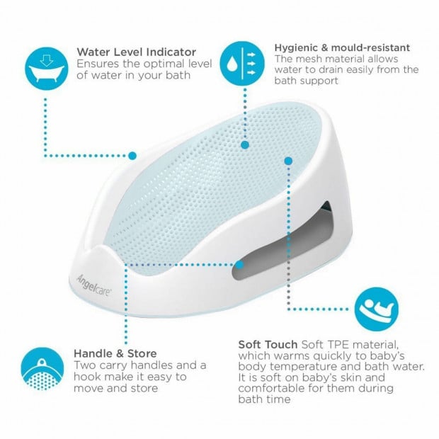 Angelcare AC580 Baby Bath Support -Light Aqua Image 3