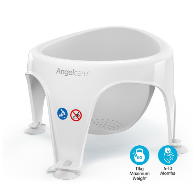 Angelcare AC588 Baby Bath Soft Touch Ring Seat - Grey Image 5