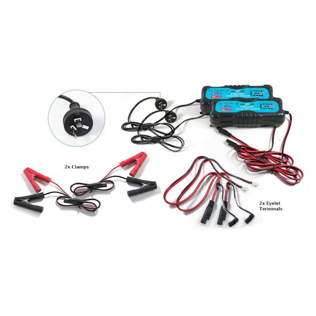Maxxlee 2x Smart Battery Charger Automatic 9 Stages Image 6