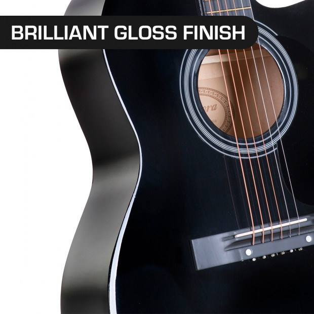 Karrera 40in Acoustic Guitar - Black Image 5