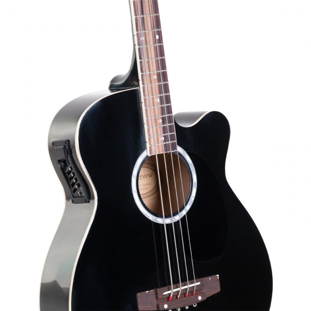 Karrera 43in Acoustic Bass Guitar - Black Image 7