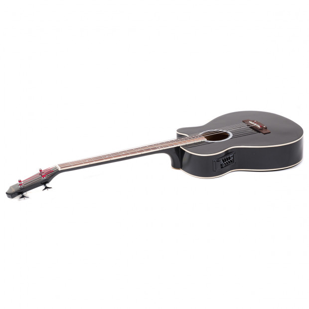 Karrera 43in Acoustic Bass Guitar - Black Image 2
