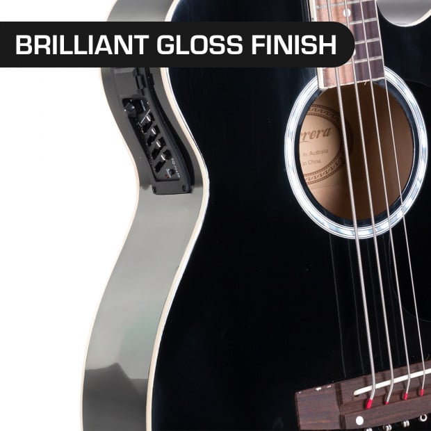Karrera 43in Acoustic Bass Guitar - Black Image 6