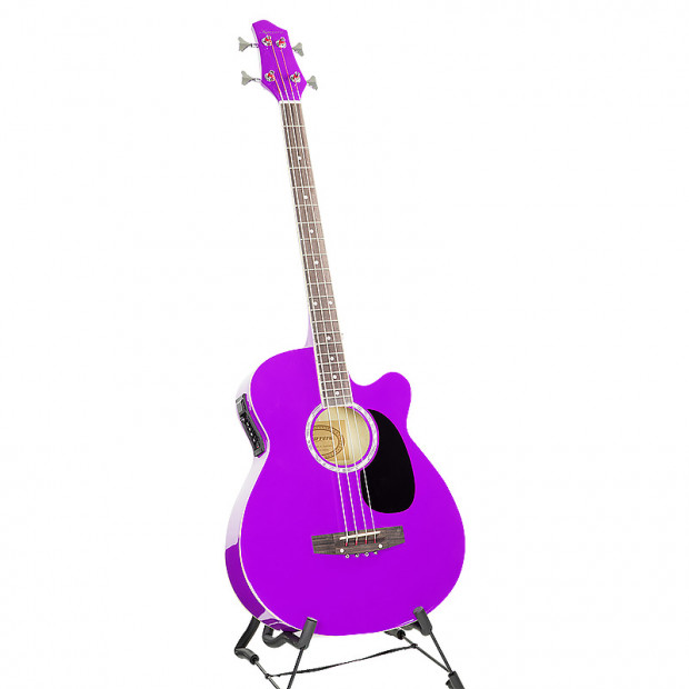 Karrera 43in Acoustic Bass Guitar - Purple