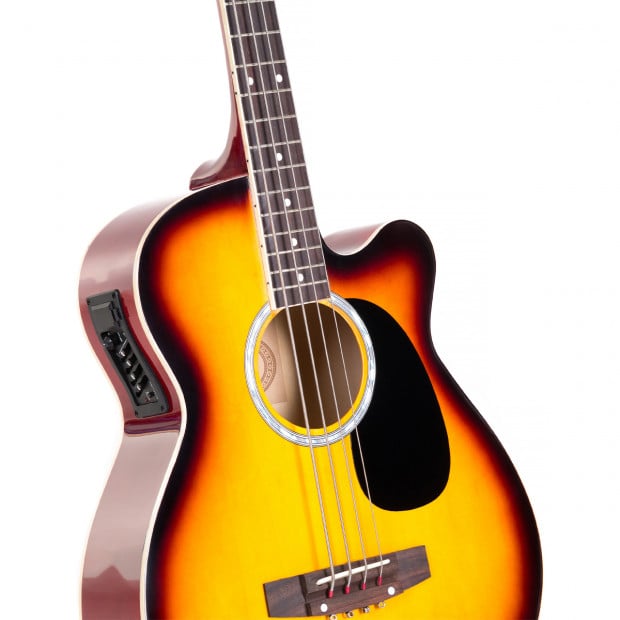 Karrera 43in Acoustic Bass Guitar - Sunburst Image 5