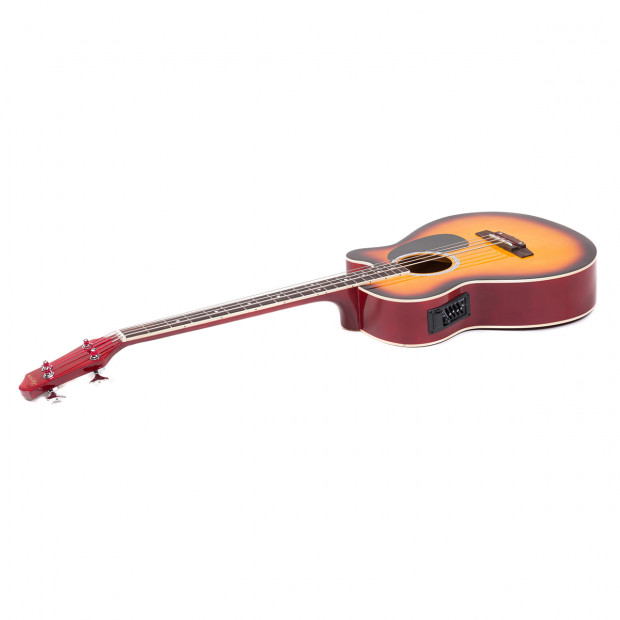 Karrera 43in Acoustic Bass Guitar - Sunburst Image 6