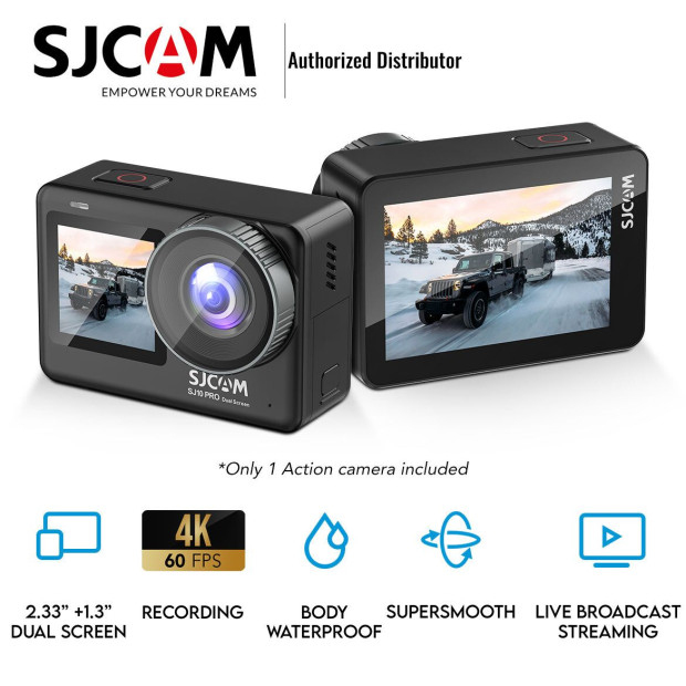 Dual Screen Camera Real 4K 60fps 5m Waterproof Video Sports Wifi Image 2