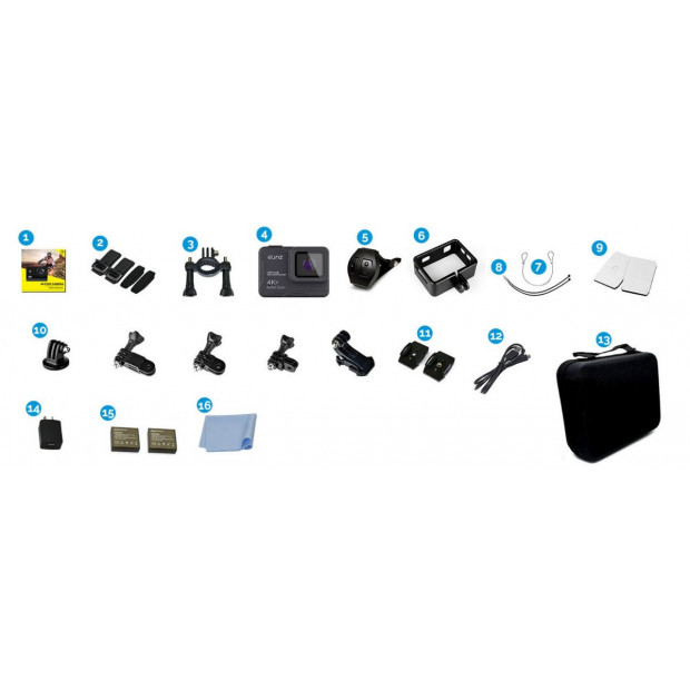 Elinz 4k Hd Body Waterproof Sports Action Camera 170 Wifi Image 7